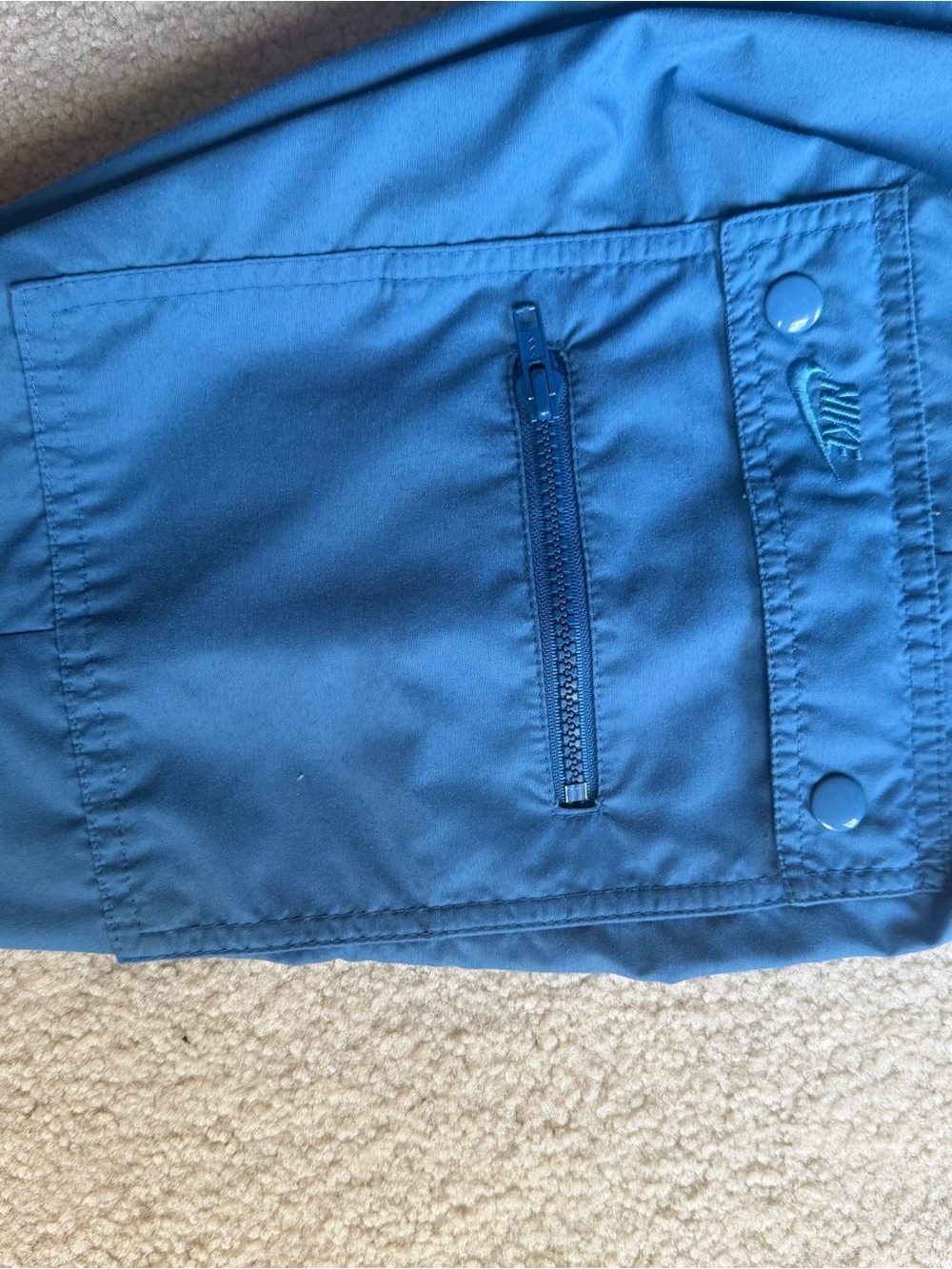 Vintage Nike Blue Cargo Pants Medium Y2K Nylon Utility Track Parachute Pants - Picture 7 of 8